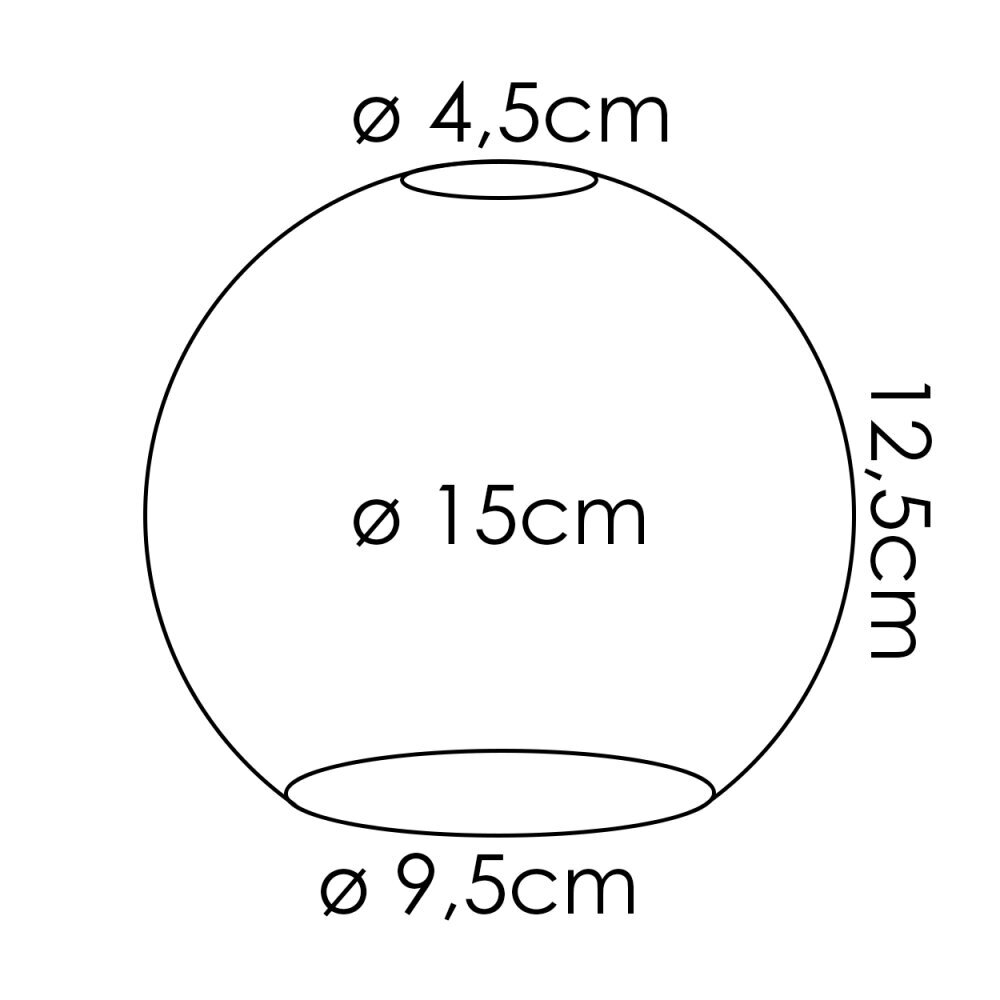 Diameter på en liten lampskärm av ersättningsglas