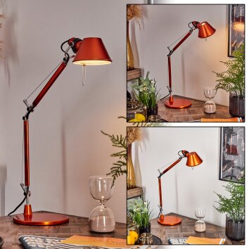 Artemide MICRO Bordslampa, Läslampa Orange, 1-ljuskällor