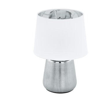 Eglo MANALBA Bordslampa Silver, 1-ljuskällor