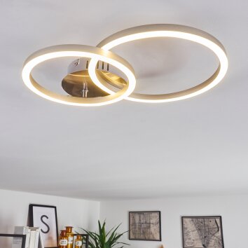 Malanje Taklampa LED Nickel matt, 2-ljuskällor