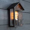 KS Erlichting Casa vägglampa utomhus Svart, 1-ljuskällor