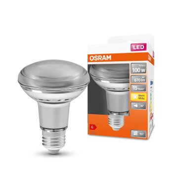 Osram E27 8.5 Watt varmvit 670 Lumen