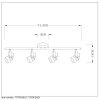 Lucide CIGAL Taklampa, Takstrålkastare Kopparfärg, 4-ljuskällor