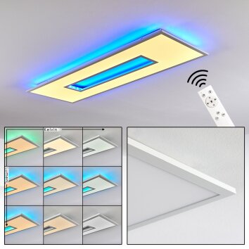 Turbala Taklampa, Panel LED Vit, 1-ljuskällor, Fjärrkontroll, Färgväxlare