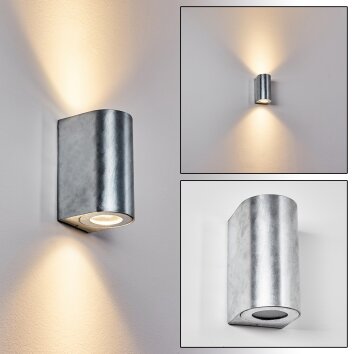 Boda vägglampa utomhus Silver, 2-ljuskällor