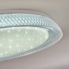 Feletto Taklampa LED Genomskinlig, klar, Vit, 1-ljuskällor, Fjärrkontroll