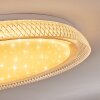 Feletto Taklampa LED Genomskinlig, klar, Vit, 1-ljuskällor, Fjärrkontroll