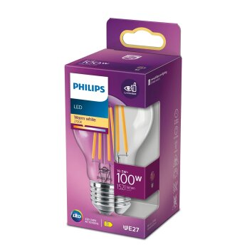 Philips Lampor E27 10.5 Watt varmvit 1521 Lumen