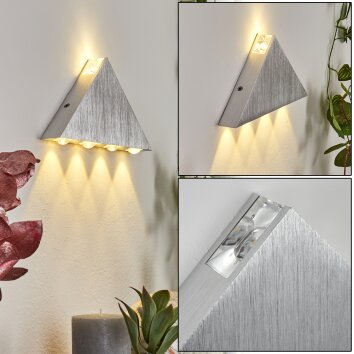 Tapurai Vägglampa LED Silver, 1-ljuskällor