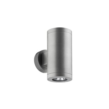 LCD 1065 vägglampa utomhus Silver, 2-ljuskällor