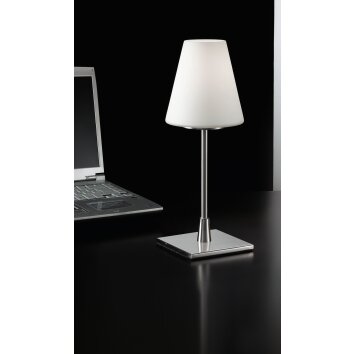 Fabas Luce big Bordslampa Nickel matt, 1-ljuskällor