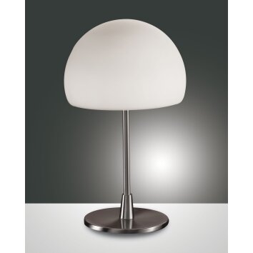 Fabas Luce big Bordslampa Nickel matt, 1-ljuskällor