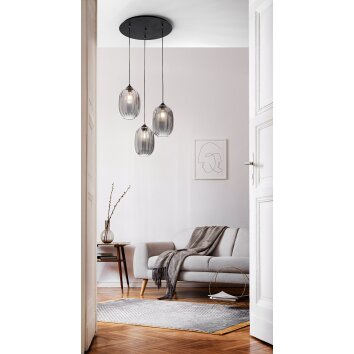 Fabas Luce Infinity Pendelbelysning Svart, 3-ljuskällor