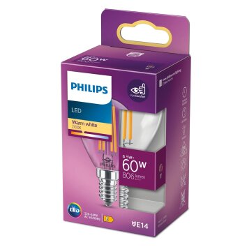 Philips Lampor E14 LED 6.5 Watt varmvit 806 Lumen