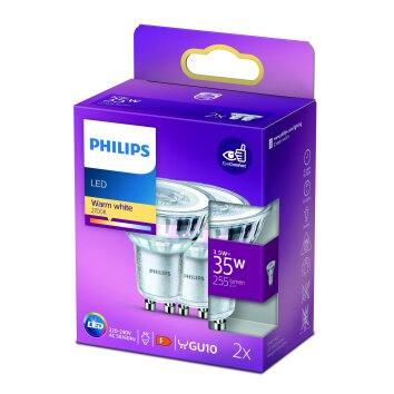 Philips Lampor GU10 LED 3.5 Watt varmvit 255 Lumen