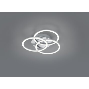 Reality Circle Taklampa LED Nickel matt, 1-ljuskällor, Fjärrkontroll