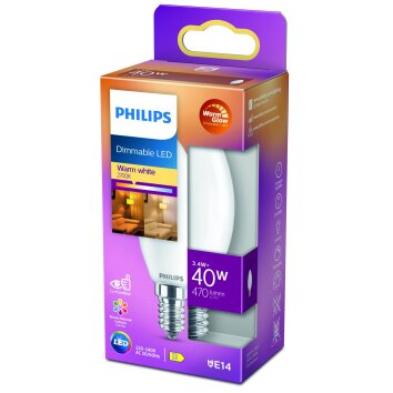 Philips Lampor E14 LED 3.4 Watt varmvit dimbar 475 Lumen