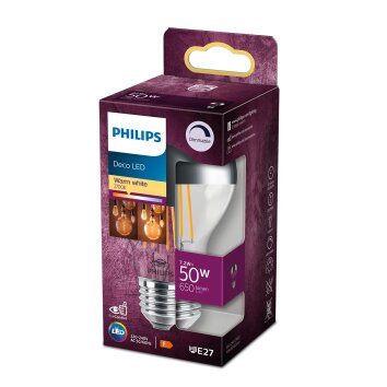 Philips Lampor E27 LED 7.2 Watt varmvit dimbar 650 Lumen