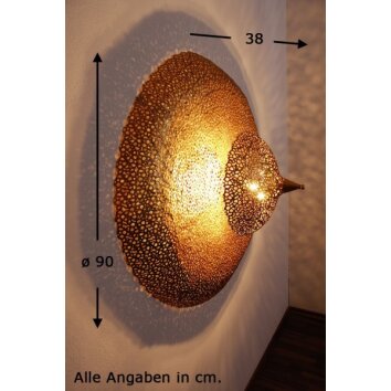 Holländer UTOPISTICO Vägglampa Guld, Mässing, 3-ljuskällor