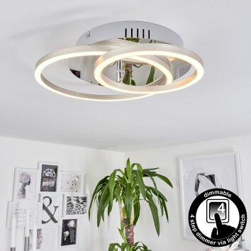 Buren Taklampa LED Aluminium, Krom, 1-ljuskällor