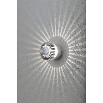 Konstsmide Lampor Monza vägglampa utomhus, Vägglampa LED Aluminium, 1-ljuskällor