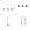 Eglo Lampor ADWICKLE Pendellampa Svart, 3-ljuskällor