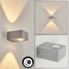 Curvel vägglampa utomhus, Up & Down Lampa, Vägglampa LED Silver, 2-ljuskällor