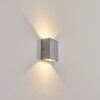 Casmilo vägglampa utomhus, Up & Down Lampa, Vägglampa LED Silver, 2-ljuskällor