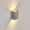 Casmilo vägglampa utomhus, Up & Down Lampa, Vägglampa LED Silver, 2-ljuskällor