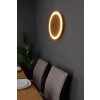 Luce Design MOON Vägglampa LED Brun, träoptik, Svart, 1-ljuskällor