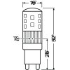 Ledvance G9 LED 3 Watt varmvit dimbar 320 Lumen