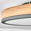 Salmi Taklampa LED Antracit, Brun, träoptik, Svart, 1-ljuskällor, Fjärrkontroll