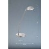 FHL easy Luna Bordslampa LED Nickel matt, 1-ljuskällor