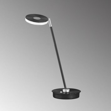 Honsel Lampor Dent Bordslampa, Läslampa LED Svart, 1-ljuskällor