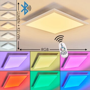 Voisines Taklampa, Panel LED Vit, 1-ljuskällor, Fjärrkontroll, Färgväxlare