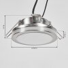 Percoq Taklampa, Infälld lampa LED Nickel matt, 1-ljuskällor