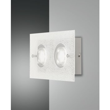 Fabas Luce Bali Vägglampa LED Silver, 2-ljuskällor