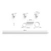 Philips Lampor Basis-Set Vägglampa, Väggspotlight LED Vit, 3-ljuskällor, Färgväxlare