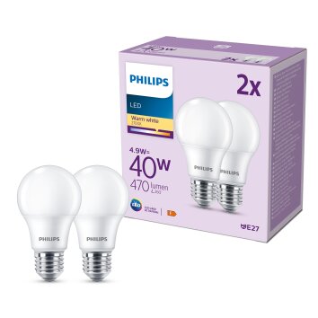 Philips Lampor E27 LED 4.9 Watt varmvit 470 Lumen