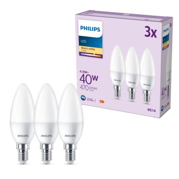 Philips Lampor E14 LED 4.9 Watt varmvit 470 Lumen