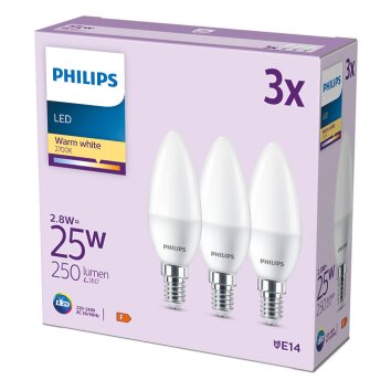 Philips Lampor E14 LED 2.8 Watt varmvit 250 Lumen