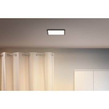 Philips Lampor WiZ Taklampa, Panel LED Svart, 1-ljuskällor