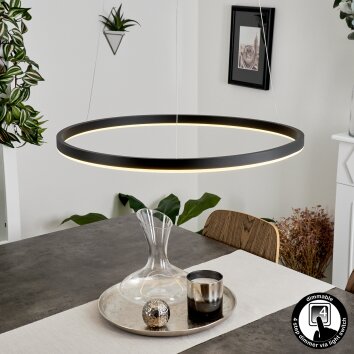 Barril Pendellampa LED Svart, 1-ljuskällor