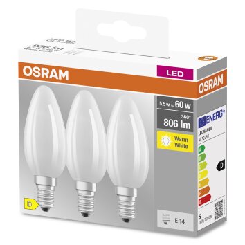 Osram E14 LED 5.5 Watt varmvit 806 Lumen