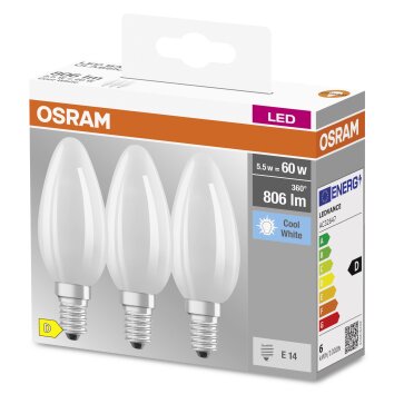 Osram E14 LED 5.5 Watt neutralvit 806 Lumen