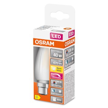 Osram B22d LED 3.4 Watt varmvit dimbar 470 Lumen