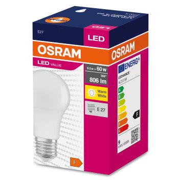 Osram E27 LED 8.5 Watt varmvit 806 Lumen