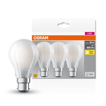 Osram B22d LED 6.5 Watt varmvit 806 Lumen