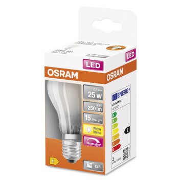 Osram E27 LED 2.2 Watt varmvit dimbar 250 Lumen