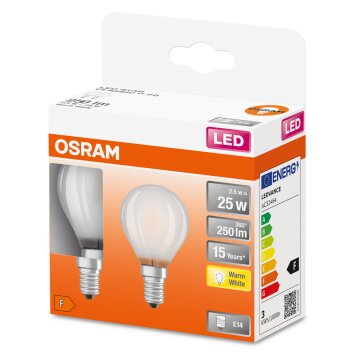 Osram E14 LED 2.5 Watt varmvit 250 Lumen